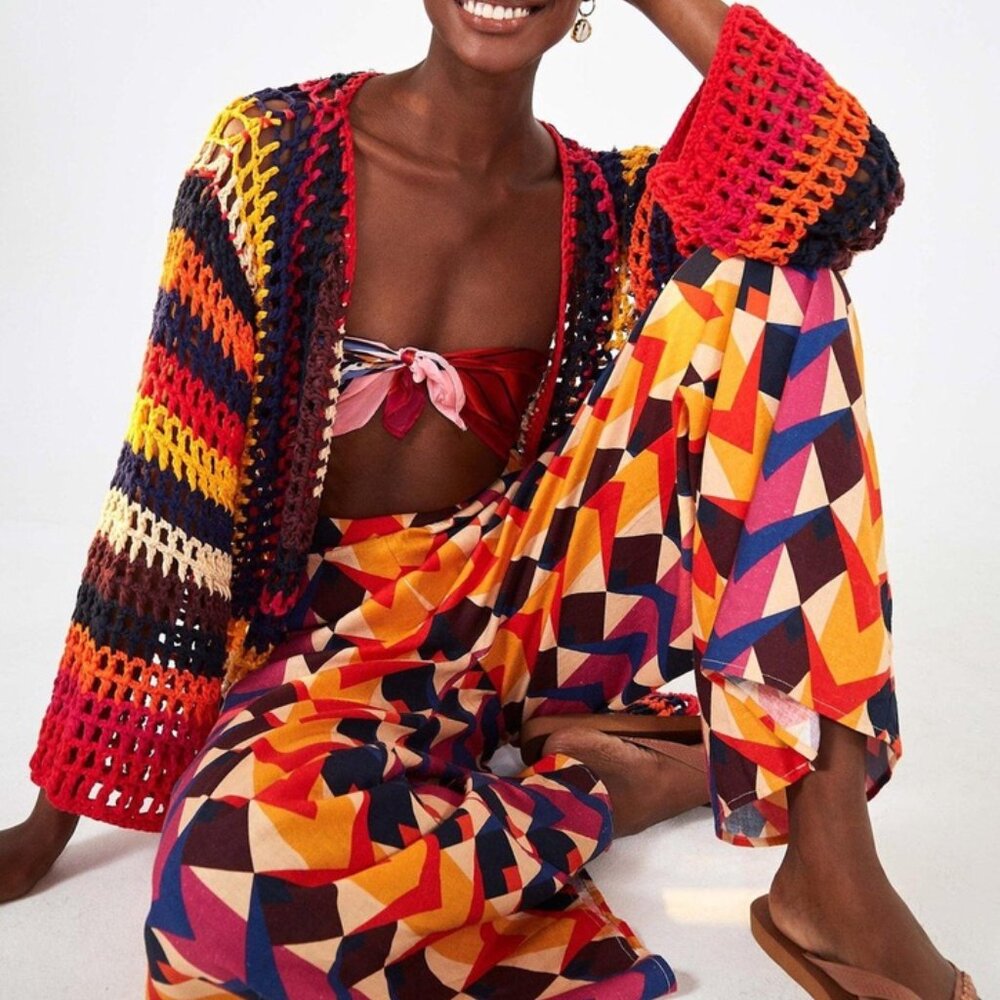 Farm Rio Lindeza Grafica Wide Leg Pants